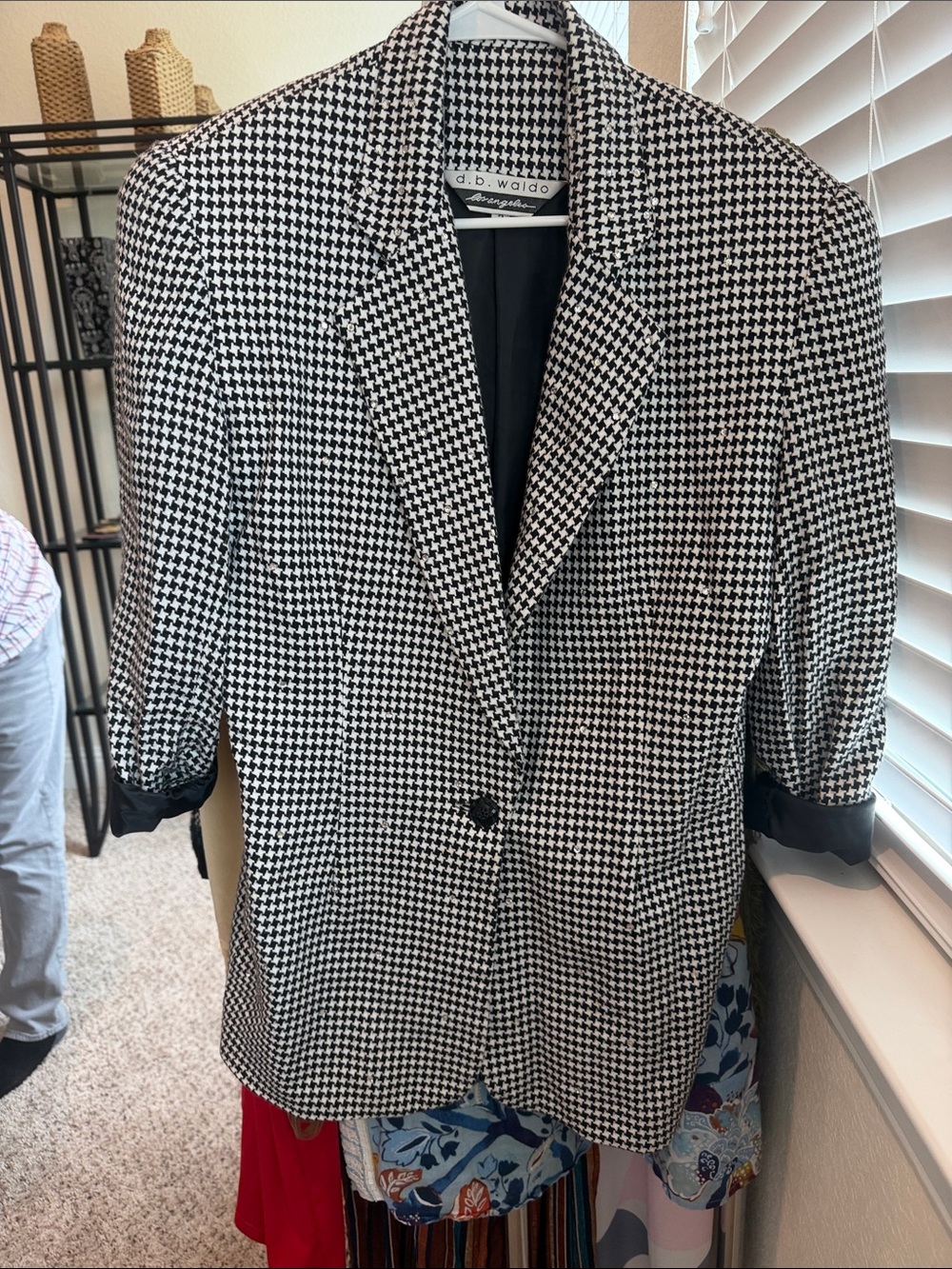 Black & White Houndstooth Blazer